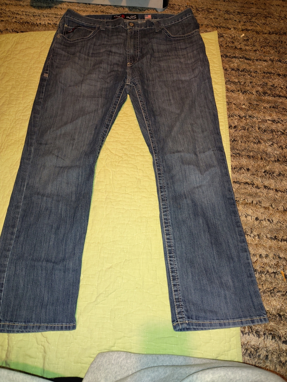 Ariat Men's Straight-Leg Jeans in Medium Blue Denim
